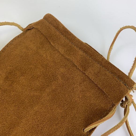 Minnetonka Tan Suede Front Lace Up Tall Boots Tan Fringe Removed 7422 Womens 7 - Picture 3 of 14